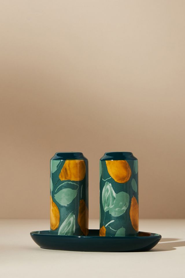 Holly and Pear Salt & Pepper Shakers