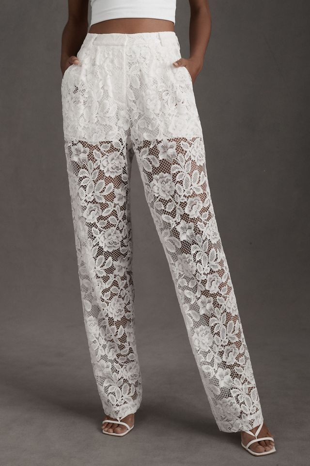 Ronny Kobo Baronelle Sheer Lace Bridal Pants #1