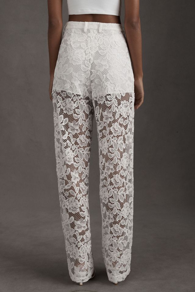 Ronny Kobo Baronelle Sheer Lace Bridal Pants #2