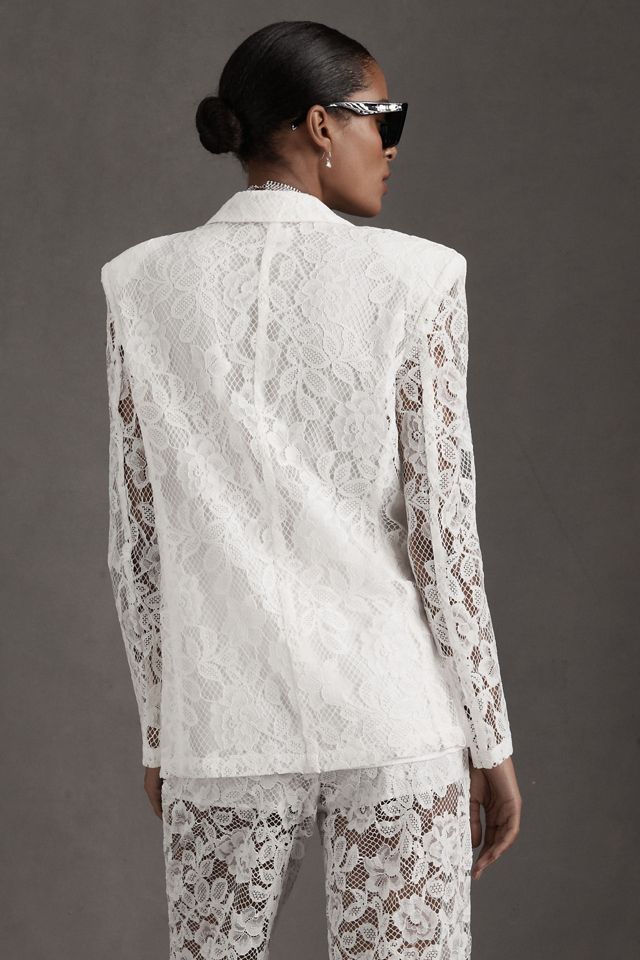 Ronny Kobo Kirsten Sheer Lace Bridal Blazer #2