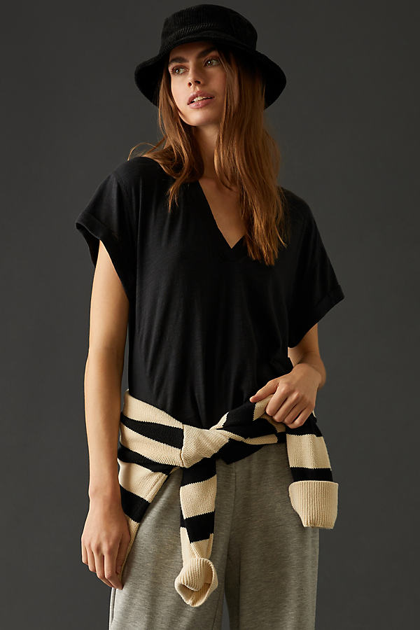 Daily Practice By Anthropologie The Ossa V-neck Top In Black