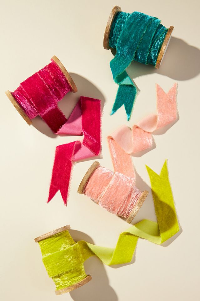 Vintage Fray 1.5" Velvet Ribbon #1