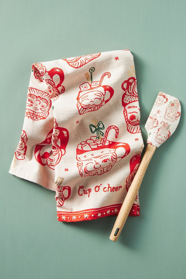 Louise Pretzel Santa Dish Towel #2