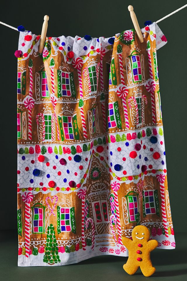 Gingerbread Lane Dish Towel #1