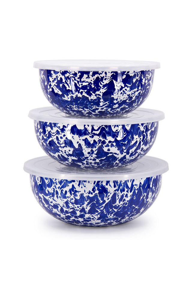 Golden Rabbit 3-piece Enamelware Mixing Bowl Set