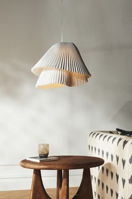 Tempo Vivace Pleated Metal Pendant