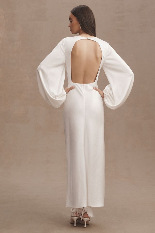 Significant Other Demi Long Sleeve Open-Back Midi Dress #2