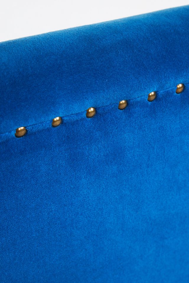 Ashton Velvet Upholstered Teak Settee #5