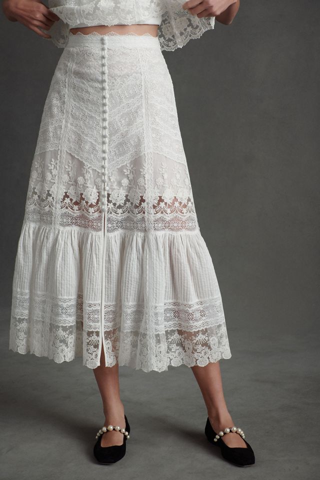 Saloni Lorna Lace Skirt #1