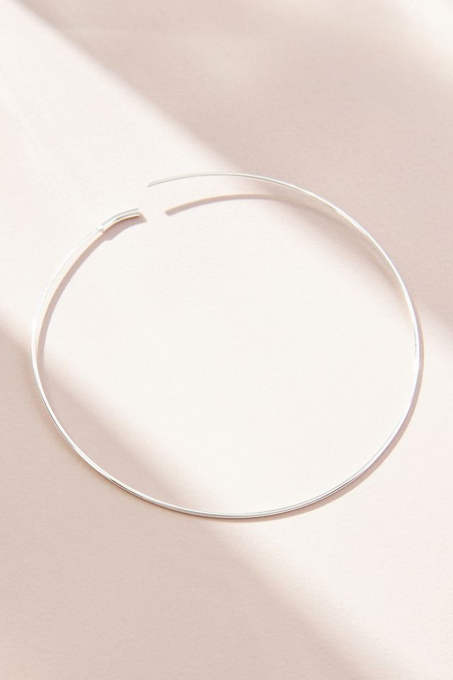14k Gold Large Delicate Hoop Earrings #1
