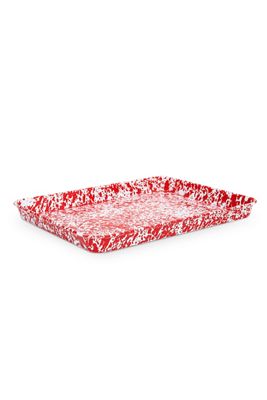 Crow Canyon Home Splatter Enamelware Rectangle Tray