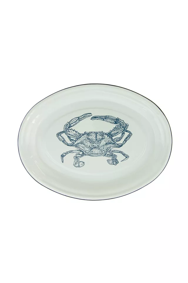 Crow Canyon Home x Weston Table Crab Enamelware Oval Platter