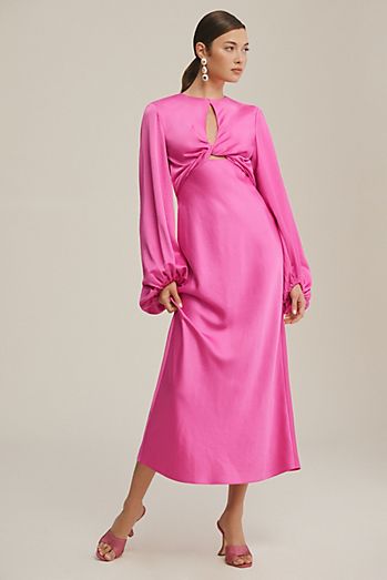 Significant Other Demi Backless Long-Sleeve Column Gown