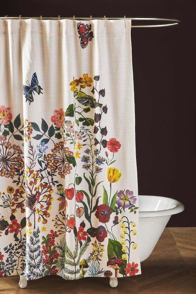 Cotton shower outlet curtain