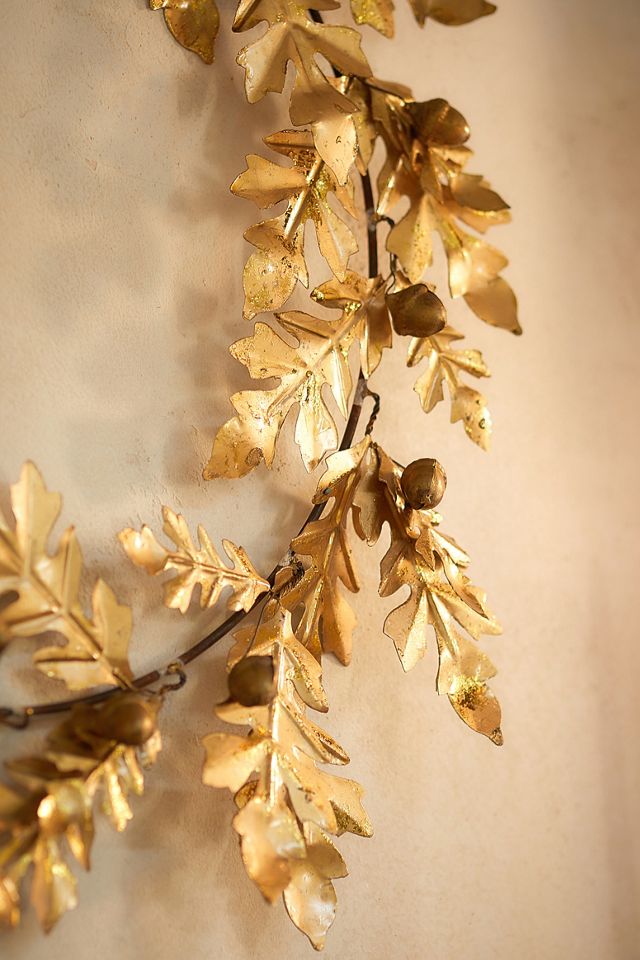 Gilded Acorn + Oak Leaf Wreath #1