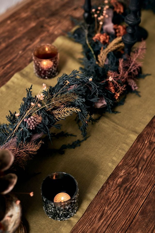 Faux Trailing Garland, Black #4