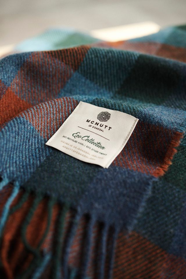 Elements Plaid Recycled Wool Throw #1