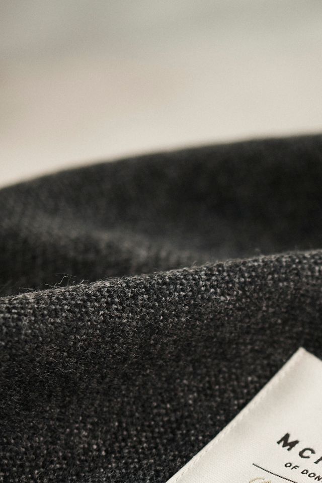 Reversible Charcoal Merino Wool Throw #1