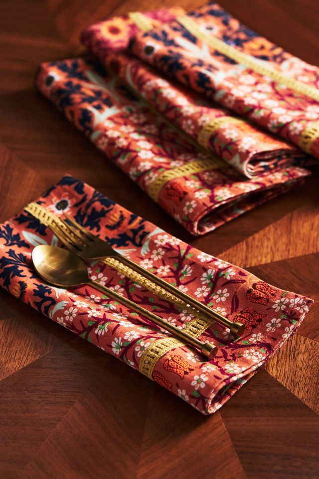 Set of 4 House of Hackney x Anthropologie Blackthorn Napkins