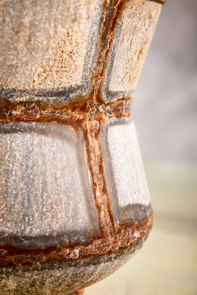 Cinched Iron Urn Planter #2