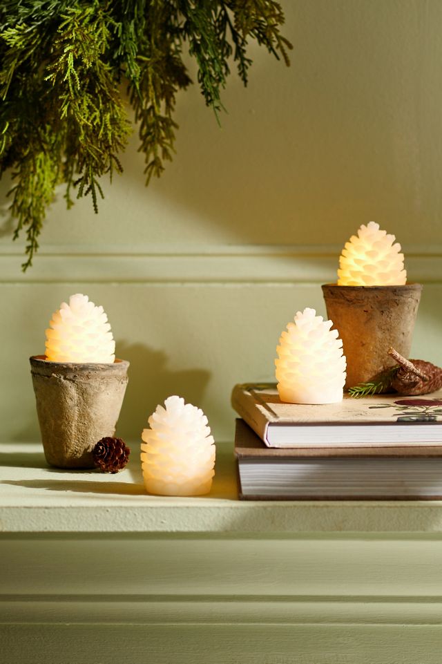 Led pine cones set of 4 terrain