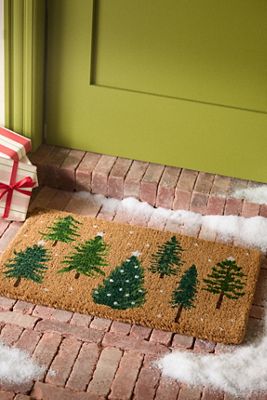 Snowy Forest Doormat