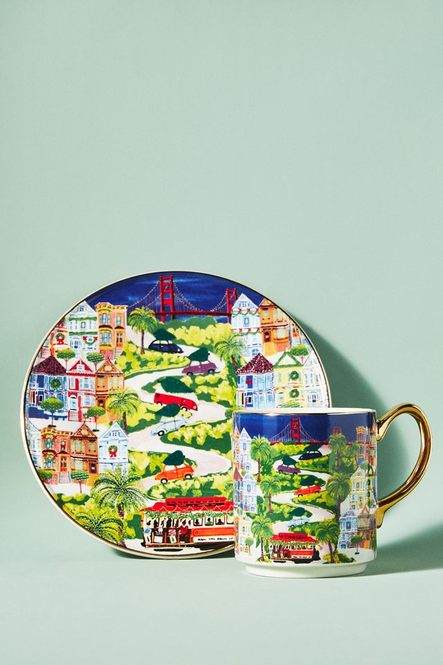 Holiday in the City Dessert Plate #3