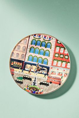 Holiday in the City Dessert Plate