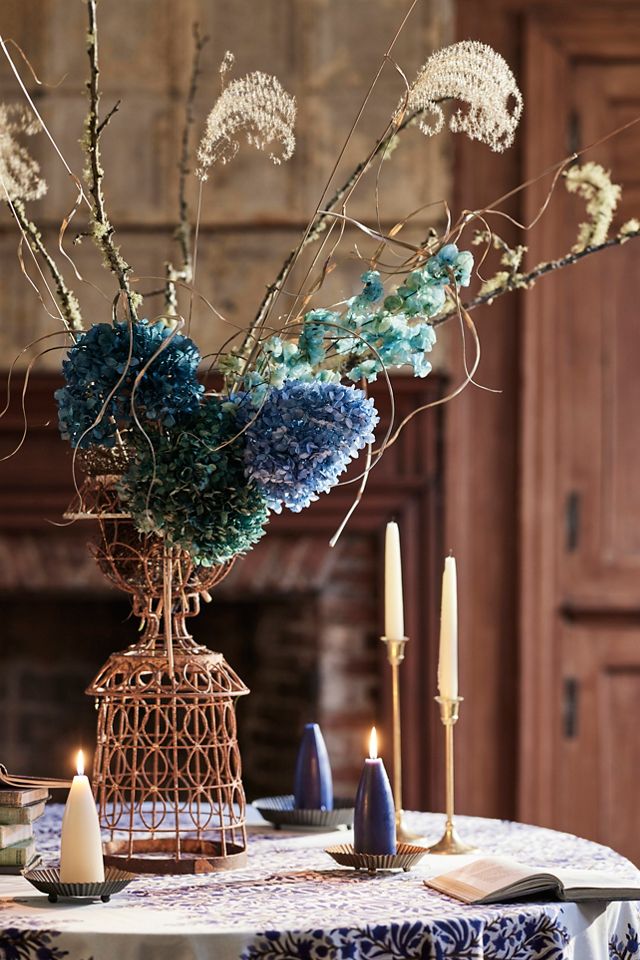 Aged Iron Wire Collared Plant Stand #3
