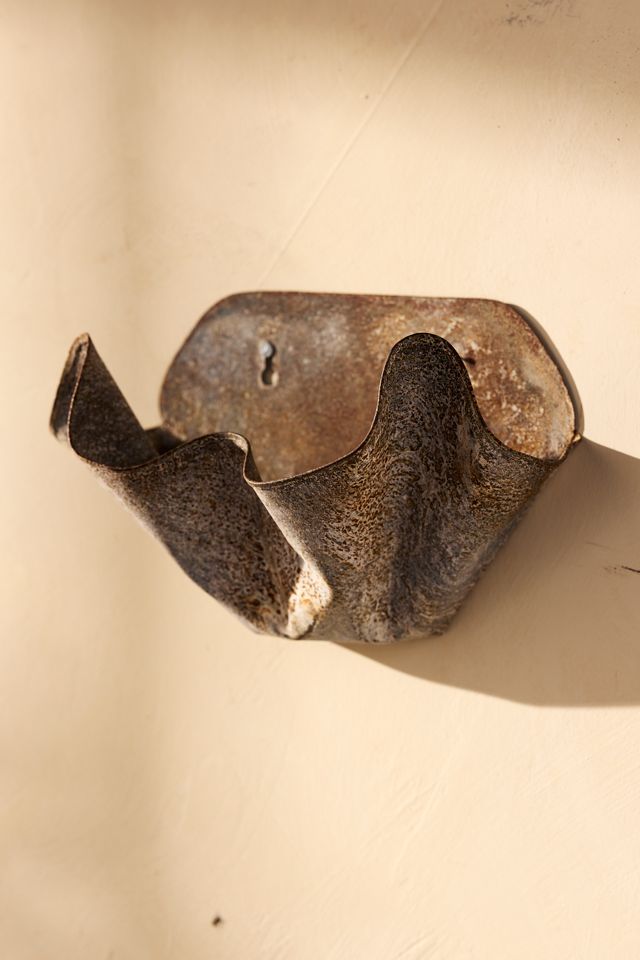 Handkerchief Iron Bowl Wall Planter, 9" #1