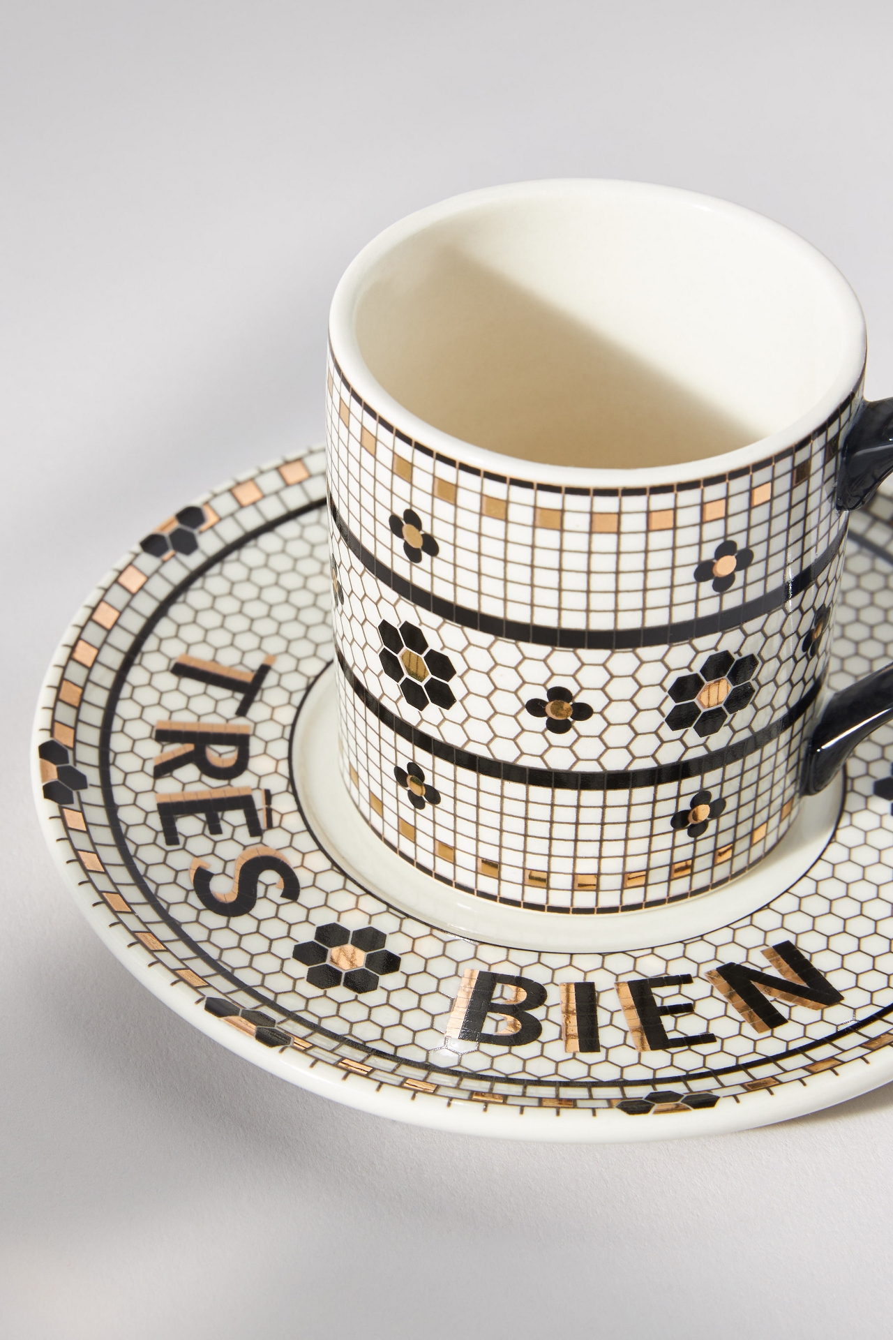 Bistro Tile Espresso Cup & Saucer