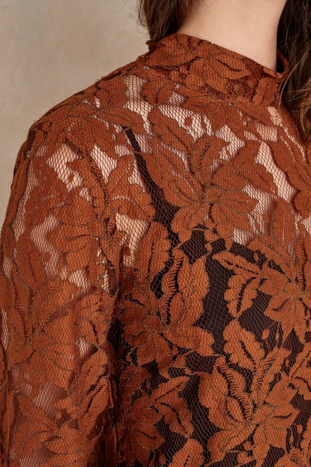 Blusa tessie lace, marrón #3