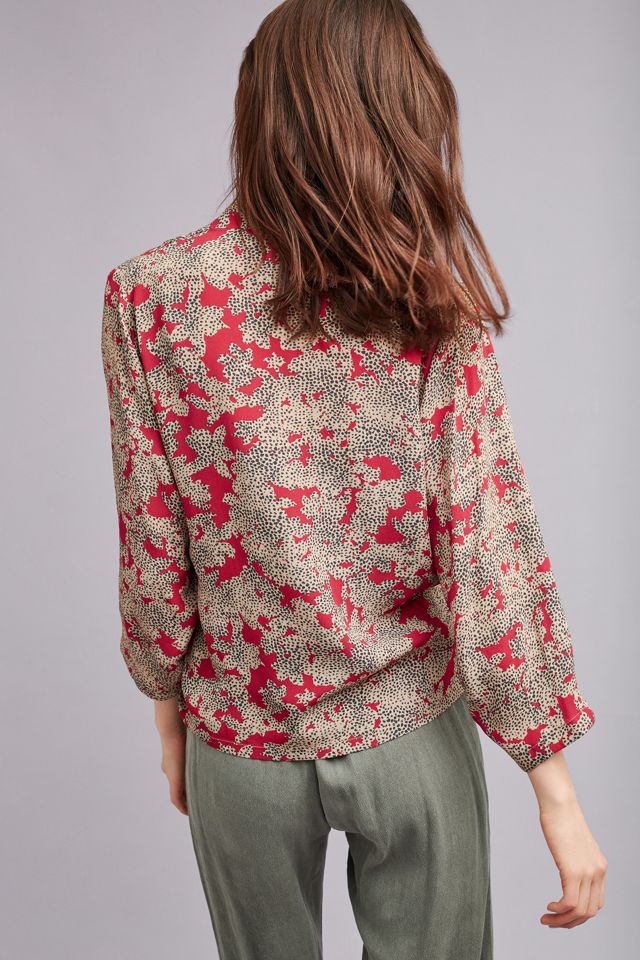 Koralia Wrap Blouse, Red #3