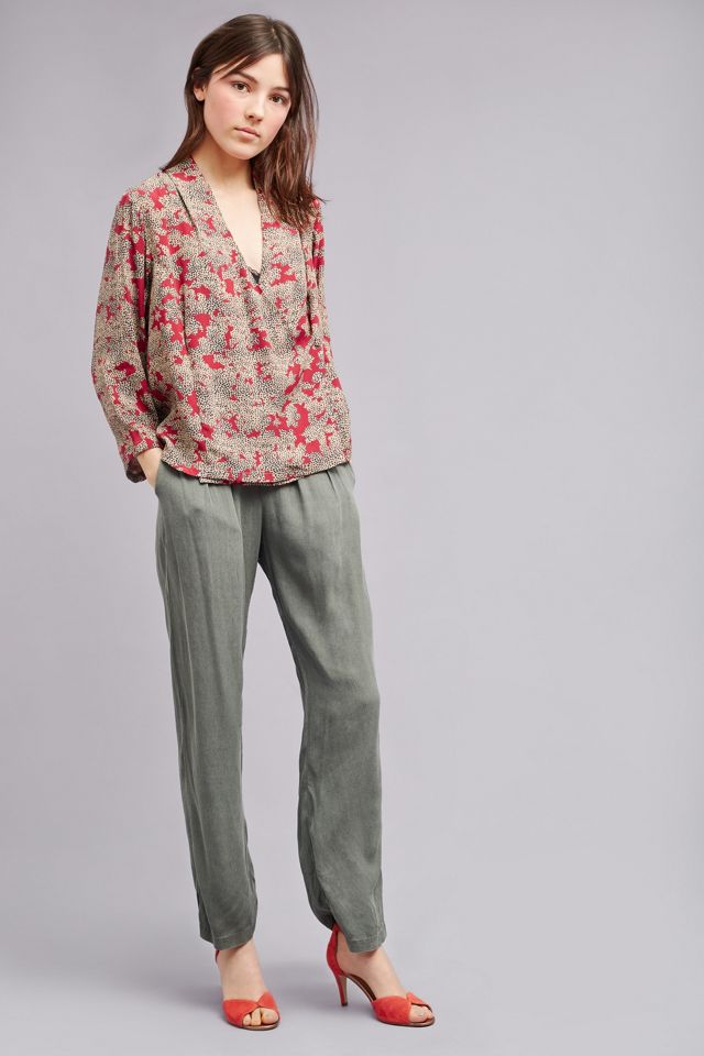 Koralia Wrap Blouse, Red #1