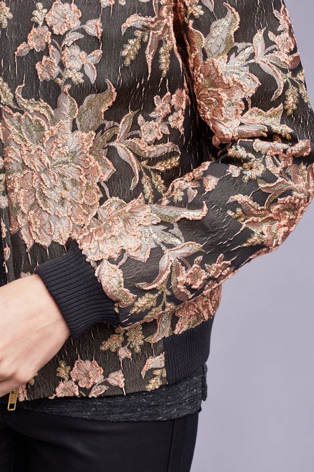 Reiko Floral Bomber Jacket, Black #2