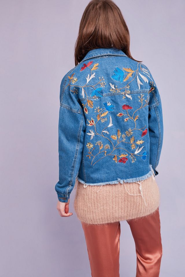 Veste en jean brodée Amity, bleu #3