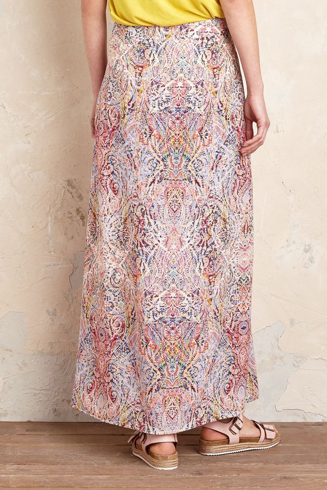 Makara Maxi Skirt, Coral #1