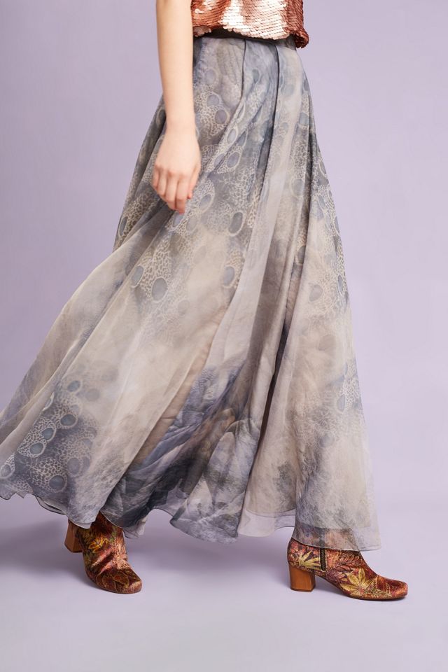 Imani Maxirock aus Organza, grau #1