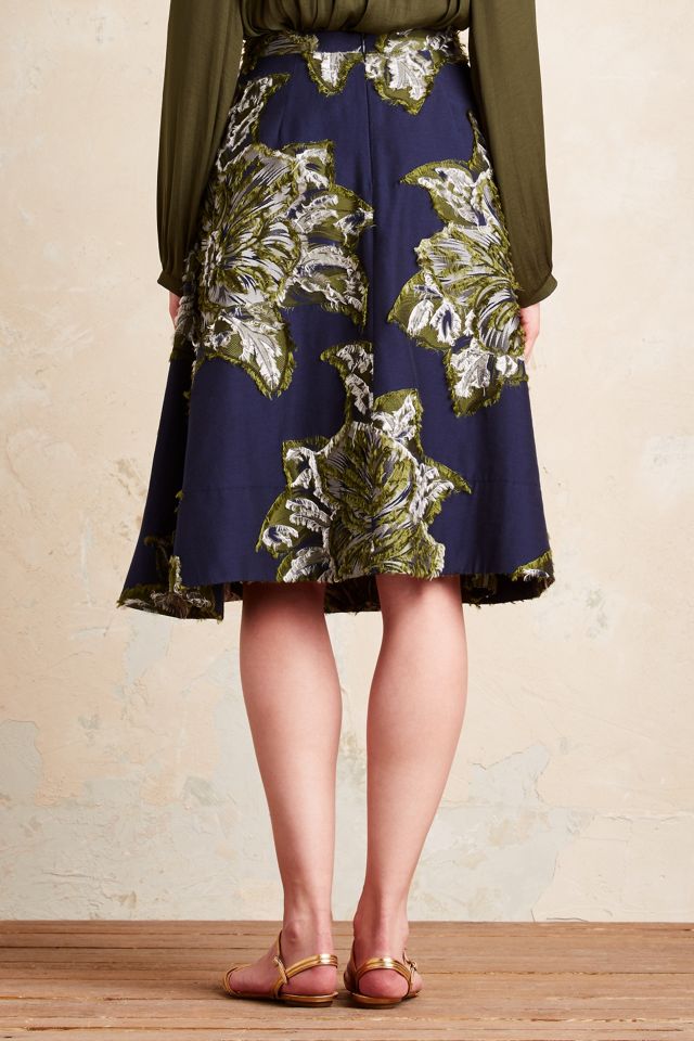 Avalyn Floral Skirt, Navy #2