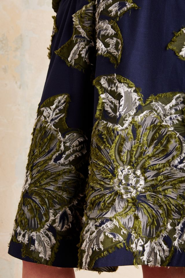 Avalyn Floral Skirt, Navy #3