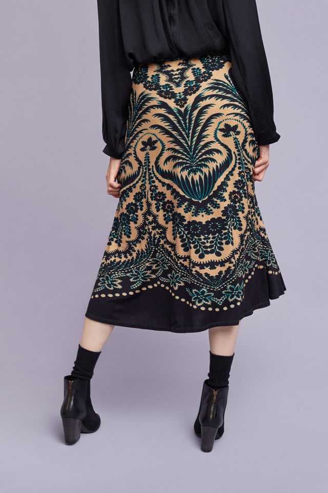 Boheme Printed Midi Skirt, Green #3