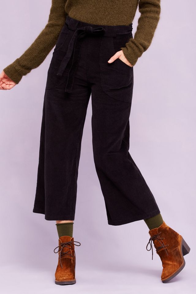 Maren Corduroy Culottes, Black #1