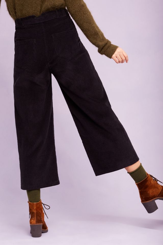 Maren Corduroy Culottes, Black #3
