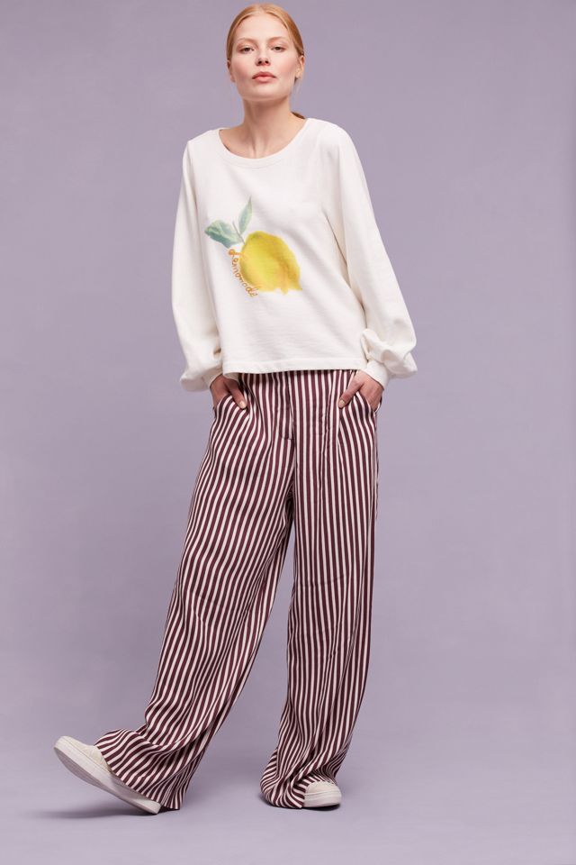 Harper Striped Trousers, Pink