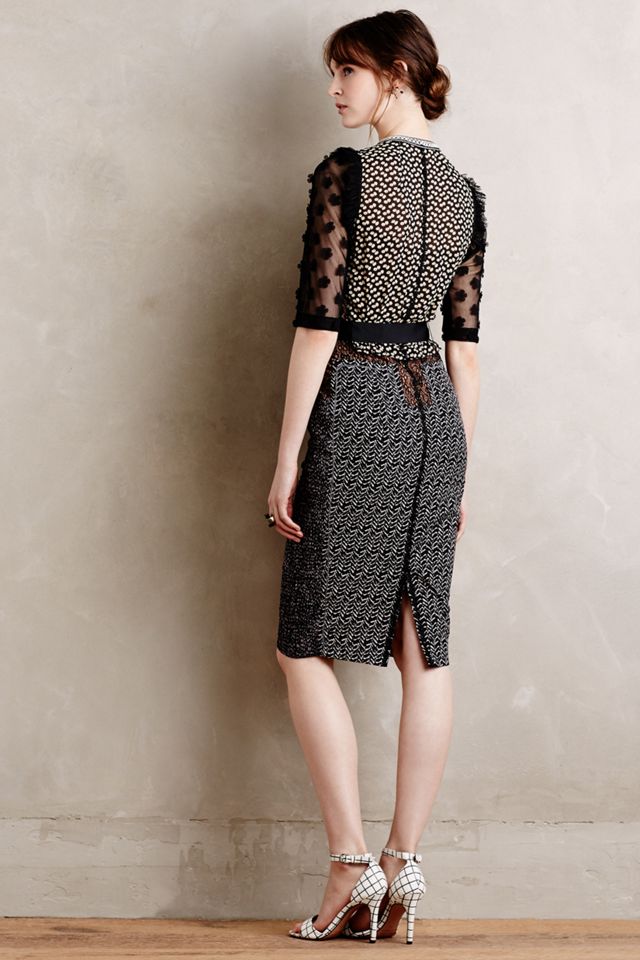 Byron Lars Charlotte Lace Pencil Dress, Black #1