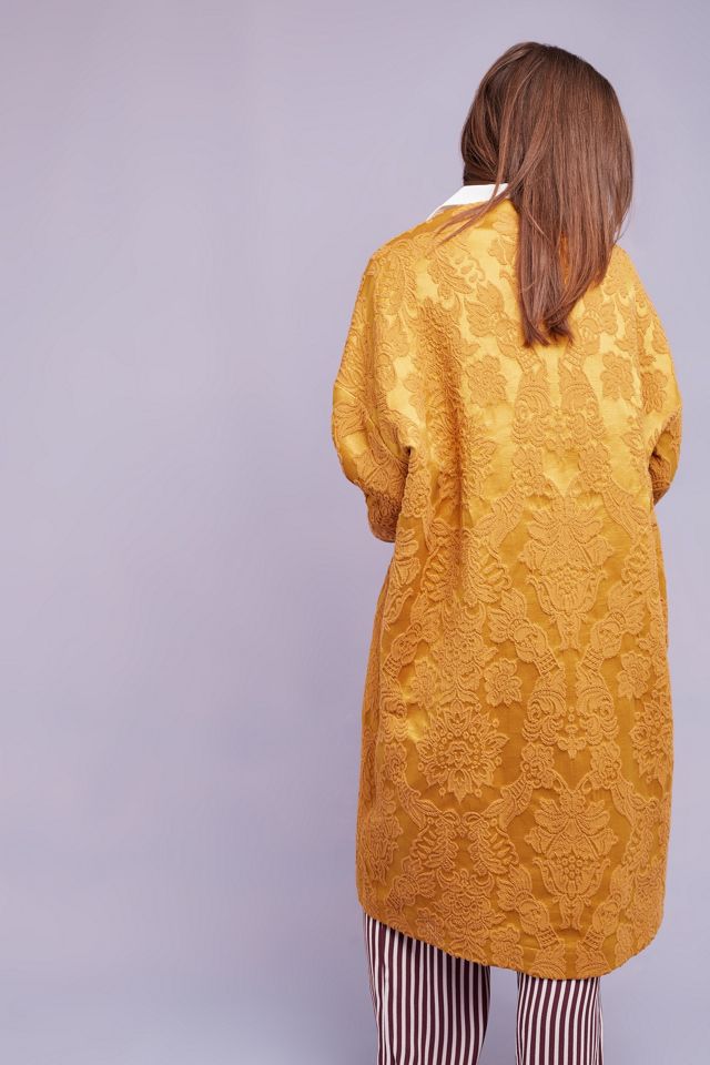 Sarina Jacquard-Mantel, gelb #3