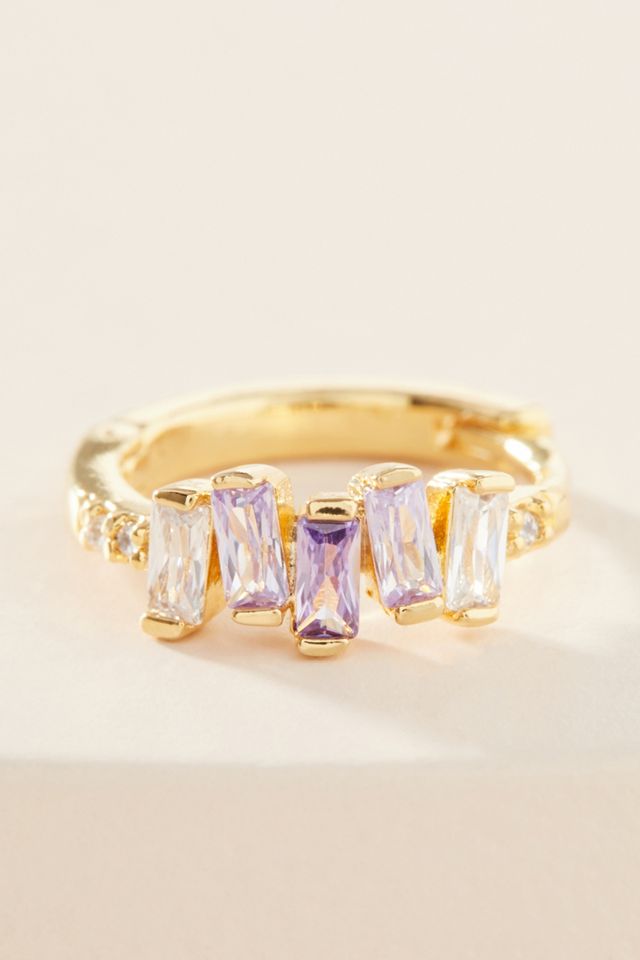 Birthstone Huggie Hoop Earrings #2