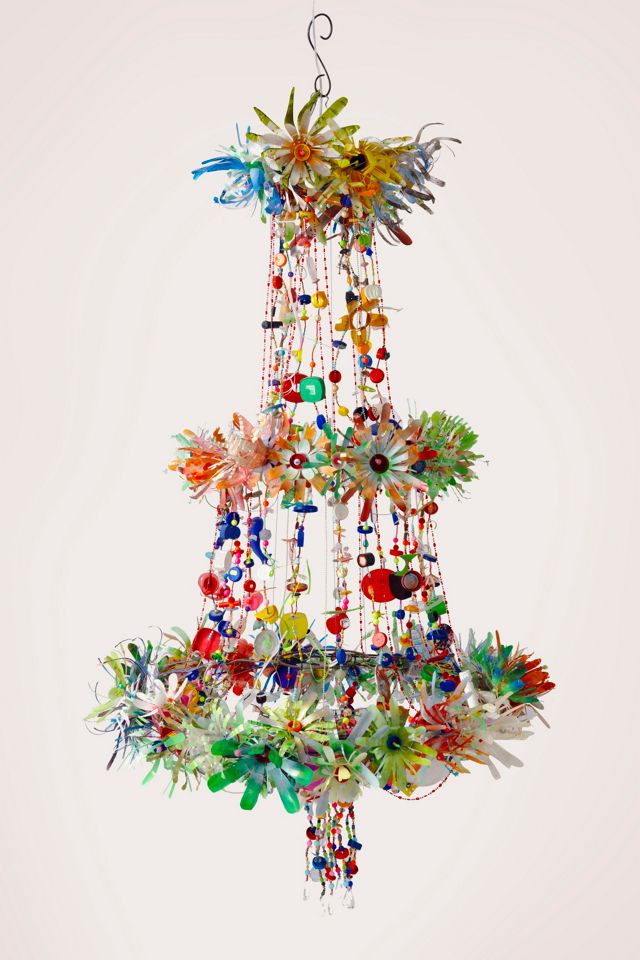 Floral Burst Chandelier, Multi