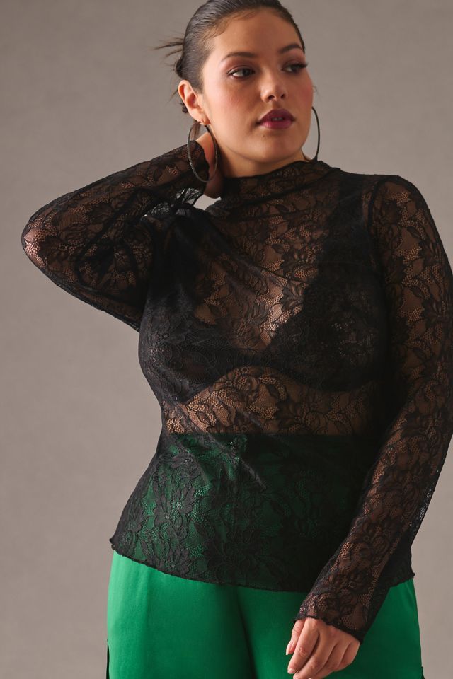 By Anthropologie Lace Layering Turtleneck #8