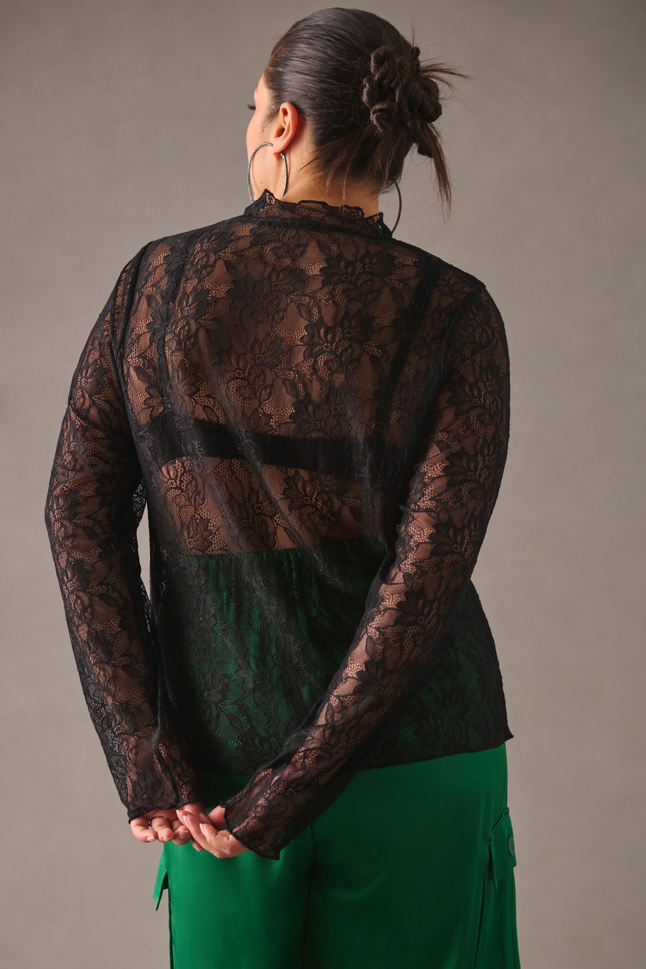 By Anthropologie Lace Layering Turtleneck
